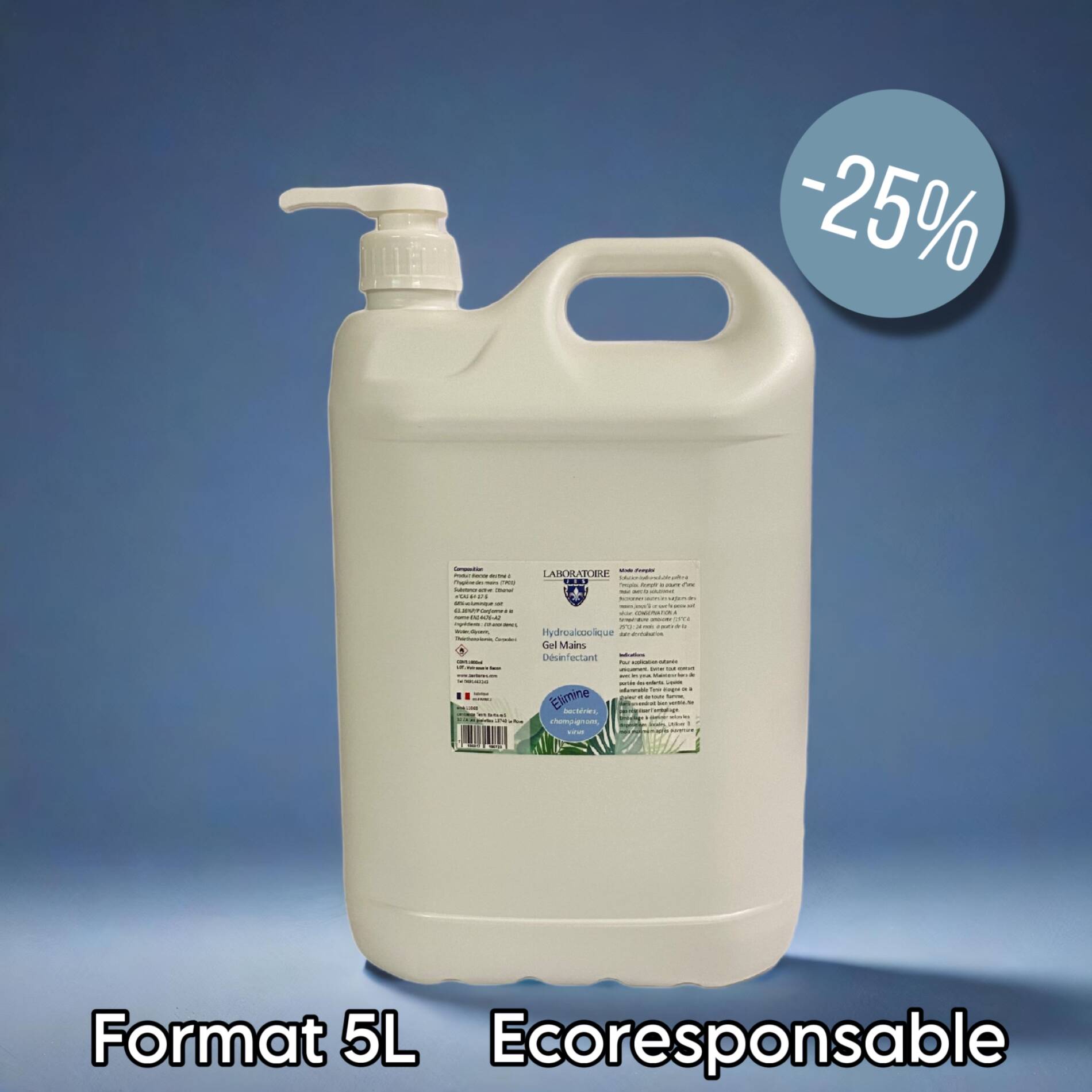 Gel Hydroalcoolique 5litres